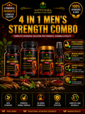 Sattviora Men’s Strength Combo Pack | Ayurvedic Vitality Kit with Majun, Capsules, Powder & Oil Spray for Men’s Wellness