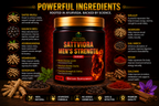 Sattviora Men’s Strength Powder | Ayurvedic Herbal Stamina & Vitality Supplement for Men | Ashwagandha, Safed Musli & Kaunch Beej | 100gm